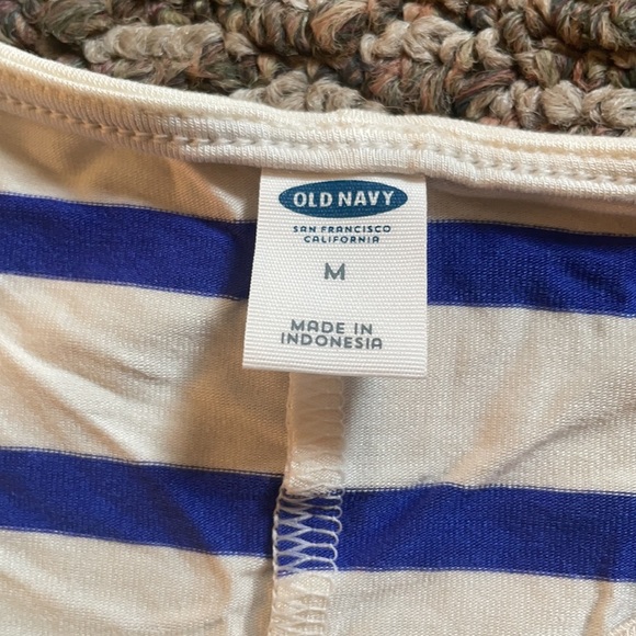 NWT OLD Navy swing dress size medium White with blue stripes medium - Picture 6 of 7